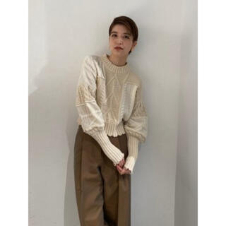 todayful Patchwork Puff Knit パッチワークパフニット