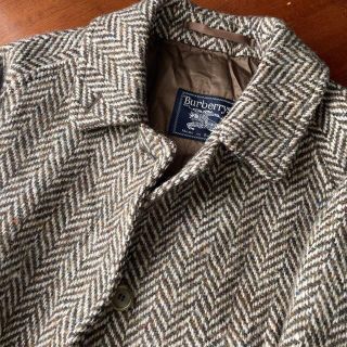 80sヴィンテージ】バーバリー ツイード ヘリンボーン バルマカーン