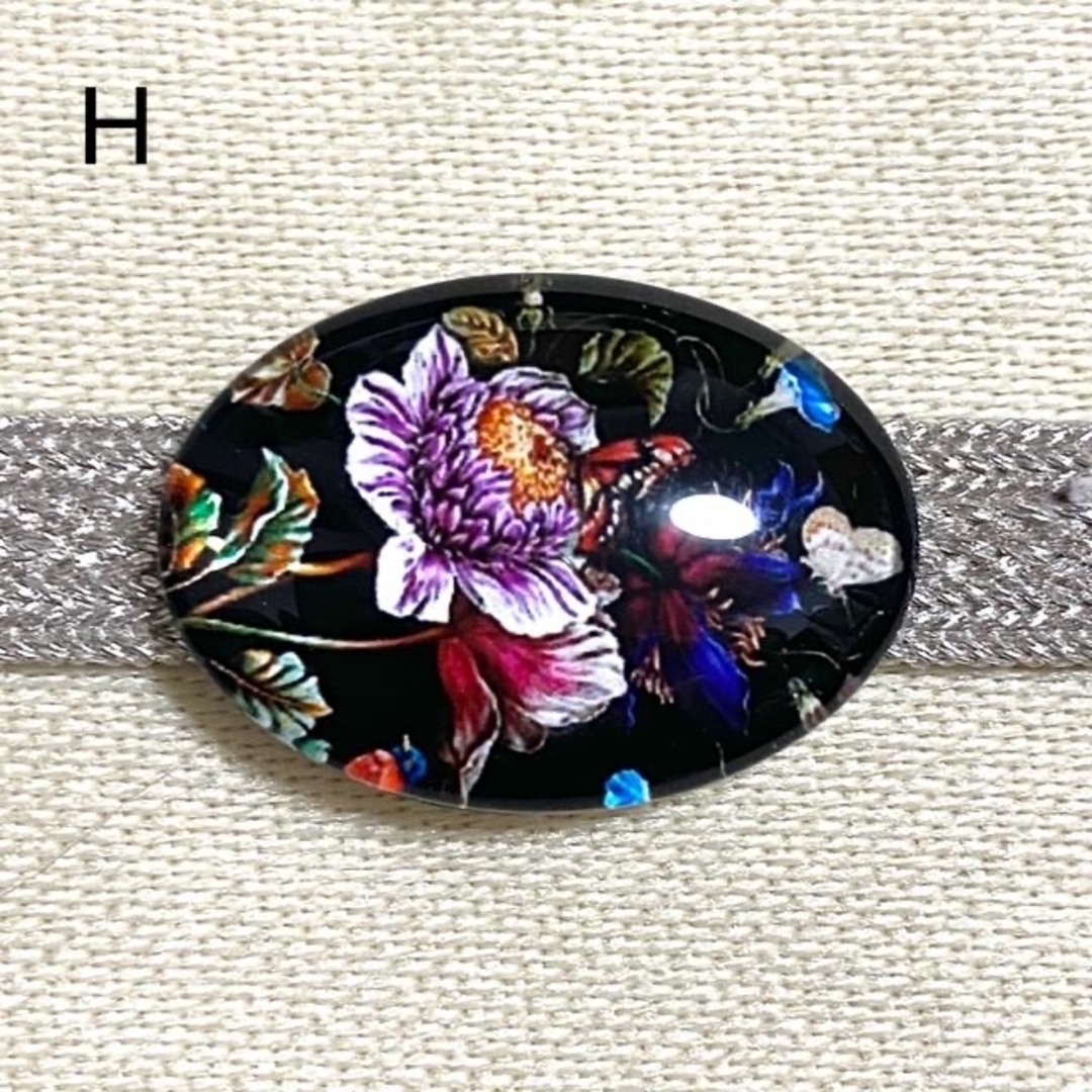 全9種】ガラス製 花柄 フラワー 楕円形 帯留めの通販 by duckriver|ラクマ 花柄 帯留め