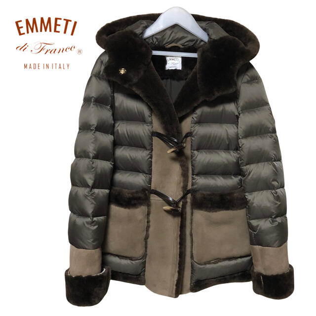 ジャケット/アウターEMMETI  イタリア製 リアルムートンダウンジャケット size36