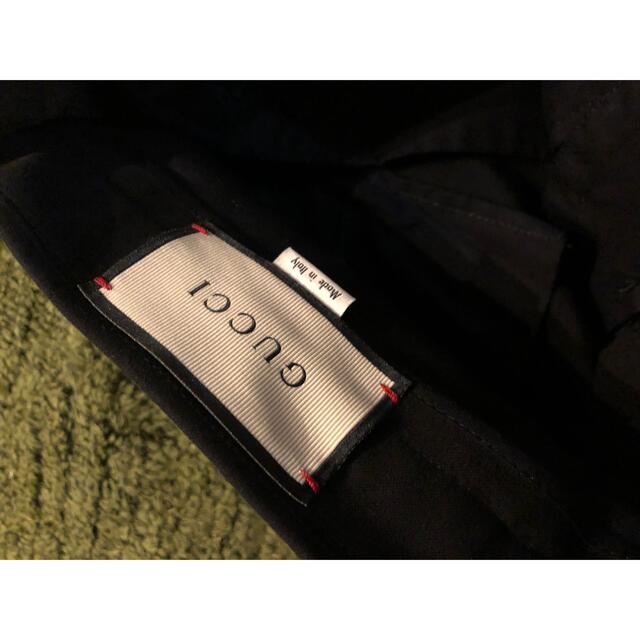 公式サイト より gucci グッチ ストライプギャバジン ストレッチパンツ