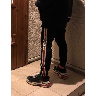 gucci グッチ ストライプギャバジン ストレッチパンツ サイドラインスキニー