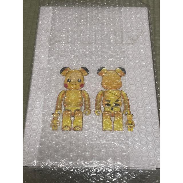 BE@RBRICK ピカチュウ GOLD CHROME 100% 400%-