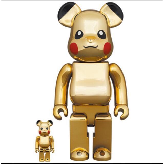 MEDICOM TOY(メディコムトイ)のBE@RBRICK ピカチュウ GOLD CHROME  100% 400% エンタメ/ホビーのフィギュア(その他)の商品写真