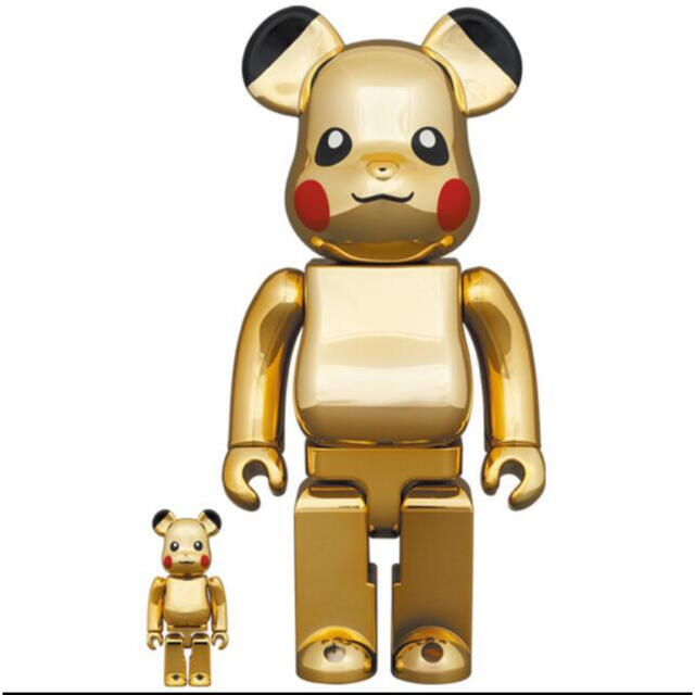 おもちゃBE@RBRICK ピカチュウ GOLD CHROME Ver