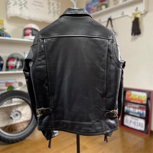 超美品☆KADOYA カドヤ シングルライダース レザージャケット ブラック