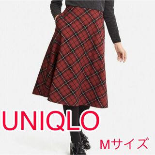 ユニクロ(UNIQLO)のUNIQLO(ユニクロ) レディース　タータンチェック柄　Aラインスカート(赤)(ひざ丈スカート)