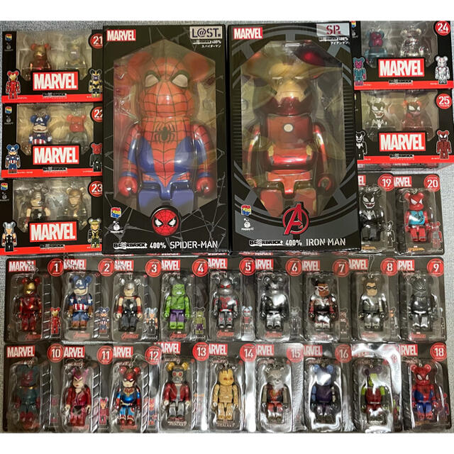 MARVEL(マーベル)のbearbrick marvel happyくじ　ハッピーくじ　400%  エンタメ/ホビーのおもちゃ/ぬいぐるみ(キャラクターグッズ)の商品写真