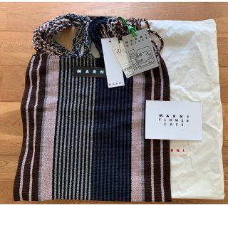 マルニ(Marni)のMARNI マルニ フラワーカフェ ハンモックバッグ　ブルー(トートバッグ)