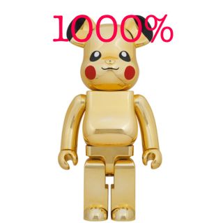 メディコムトイ(MEDICOM TOY)のBE@RBRICK ベアブリック ピカチュウ GOLD CHROME 1000％(ゲームキャラクター)