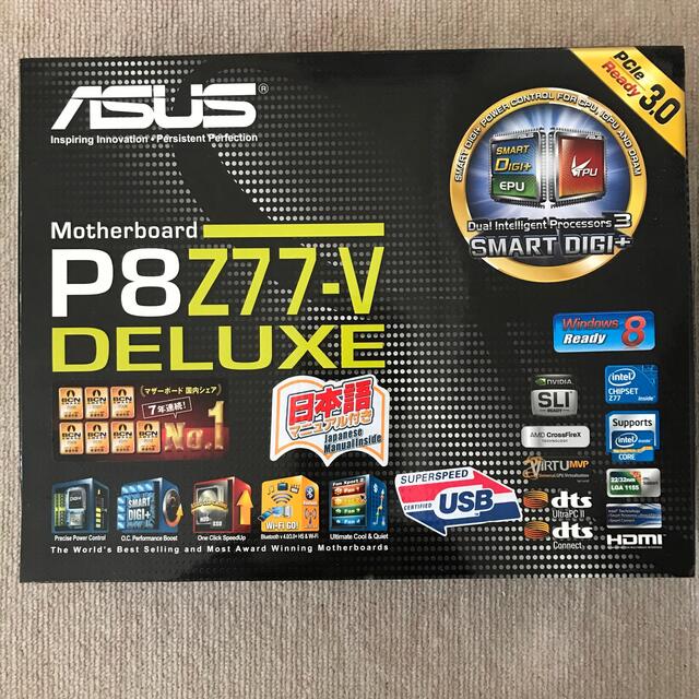 PC/タブレットASUS P8Z77ＶDELUXE CPU 3770k 殻割済メモリセット