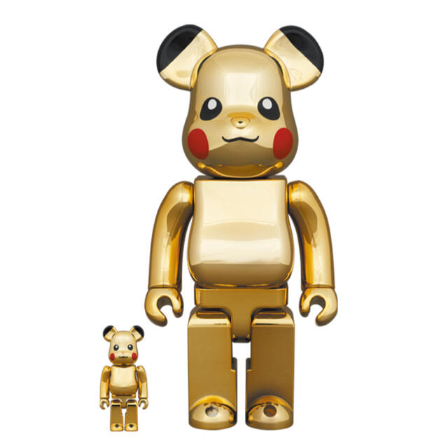 MEDICOM TOY(メディコムトイ)のBE@RBRICK ピカチュウ GOLD CHROME 100 400 エンタメ/ホビーのフィギュア(ゲームキャラクター)の商品写真