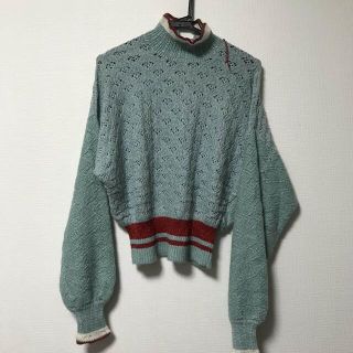 18aw mamekurogouchi Crochet Knit Sweater