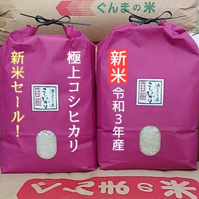 新米セール！！令和3年産！極上コシヒカリ！玄米or精米or無洗米！20食品/飲料/酒