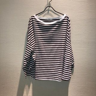 プラージュ(Plage)のR'IAM PLAGE  20AW  ワイドネックボーダーTシャツ(カットソー(長袖/七分))