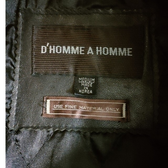 革ジャン(羊革)　レザージャケット　D'HOMME A HOMME　ドムアオム