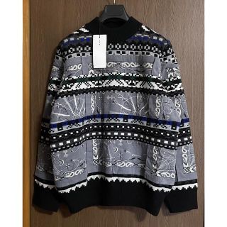 サカイ(sacai)の2新品 sacai Dr.Woo メンズ ニット セーター サカイ グレー(ニット/セーター)