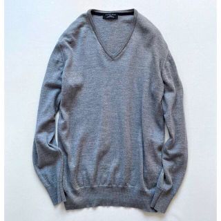 ザラ(ZARA)のUSED❣️ザラ　訳ありウール100%Vネックメンズニット　サイズXL(ニット/セーター)