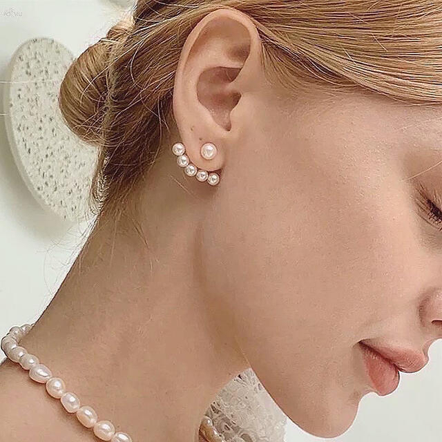 DEUXIEME CLASSE(ドゥーズィエムクラス)の2way pearl ear jacket pierce s925 post レディースのアクセサリー(ピアス)の商品写真