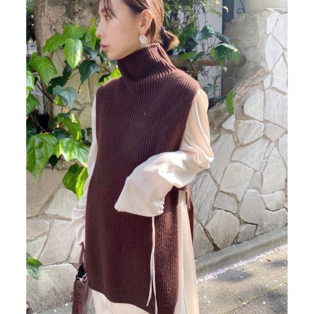 Ameri VINTAGE(アメリヴィンテージ)の有村架純さん着用★VEST LAYERED SHIRT DRESS★ レディースのワンピース(ロングワンピース/マキシワンピース)の商品写真