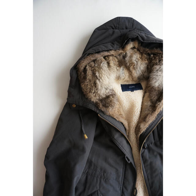 SHIPS モッズコート ネイビーブラックの通販 by noll's shop|シップスならラクマ - 定価¥38,500 SHIPS ラビットファー 超激安人気