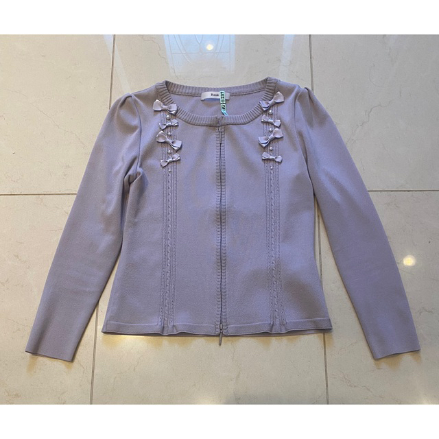 Reneルネ】ダブルジップカーディガン☆パープル☆藤色♡36サイズ