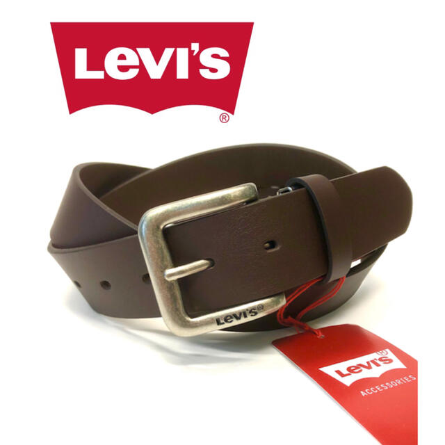 Levi's(リーバイス)のリーバイスレザーベルト 35mm 6020 チョコ メンズのファッション小物(ベルト)の商品写真