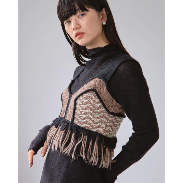 TODAYFUL(トゥデイフル)のTODAYFUL Jacquard Fringe Bustier レディースのトップス(ベスト/ジレ)の商品写真