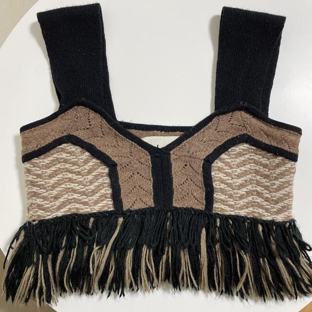 TODAYFUL(トゥデイフル)のTODAYFUL Jacquard Fringe Bustier レディースのトップス(ベスト/ジレ)の商品写真