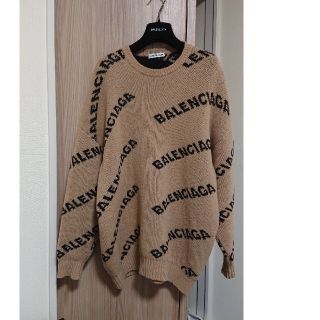 バレンシアガ(Balenciaga)のBalenciaga ロゴ ニット ベージュ(ニット/セーター)