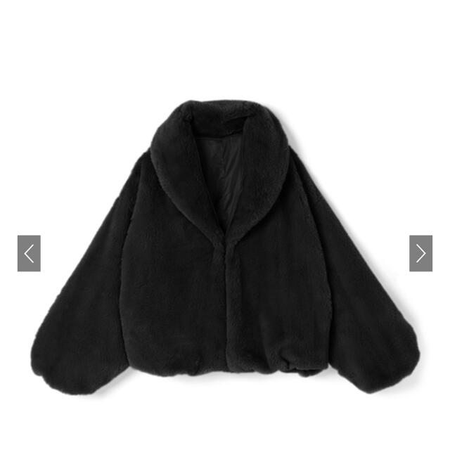 GRL(グレイル)のGRL ファーショールコート(ブラック) レディースのジャケット/アウター(毛皮/ファーコート)の商品写真