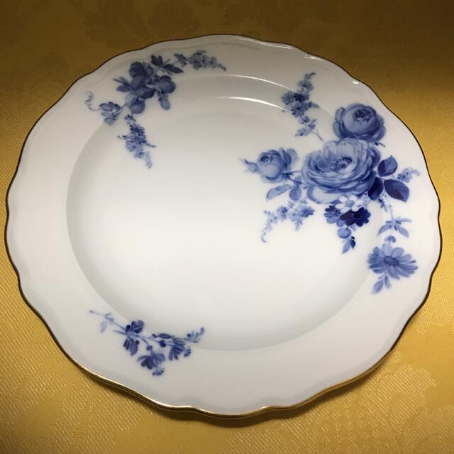 Meissen 古マイセン「青単 青のカマイユ 花絵付皿／中皿 ②」-