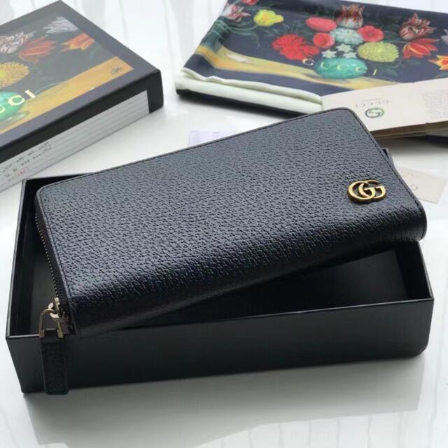 大阪正規品 ☆ 美品 GUCCI 長財布ブラック 男女兼用 GUCCI◇グッチ/長