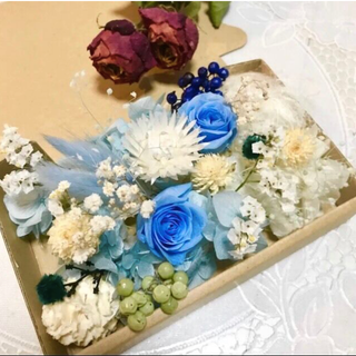 ベビーブルーローズ＊花材詰め合わせ(プリザーブドフラワー)