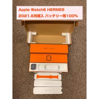 アップルウォッチ(Apple Watch)のApple Watch series6 HERMES 44mm 電池残100%(腕時計(デジタル))