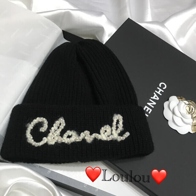 シャネルの CHANEL ブローチ付き ニットキャップの通販 by fuwafuwa's
