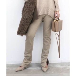 L'Appartement Wool Zip Leggings ベージュ