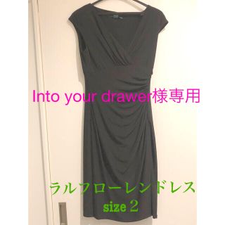 ラルフローレン(Ralph Lauren)の【into your drawer様専用】ラルフローレン　黒ワンピースドレス(ひざ丈ワンピース)