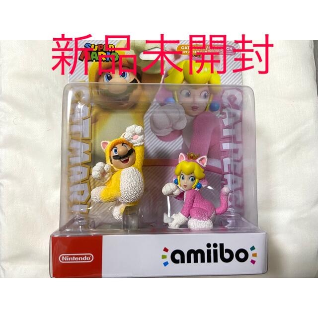 amiibo ネコマリオ　ネコピーチ　ダブルセット (スーパーマリオシリーズ) エンタメ/ホビーのフィギュア(ゲームキャラクター)の商品写真