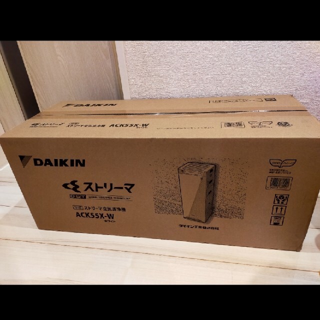 DAIKIN - 新品未開封 ダイキン ストリーマ加湿空気清浄機 ACK55X-Wの+