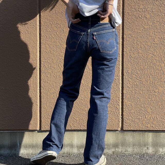 Levi's(リーバイス)の90s 古着 リーバイス w508 ハイウエスト デニム 濃紺 ストレート レディースのパンツ(デニム/ジーンズ)の商品写真