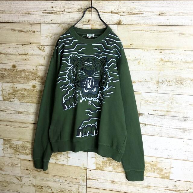 KENZO 虎 タイガー ビックロゴ 刺繍 美品の通販 by お洋服のカールさん|ケンゾーならラクマ - 即完売 KENZO ケンゾー スウェット 豊富なお得