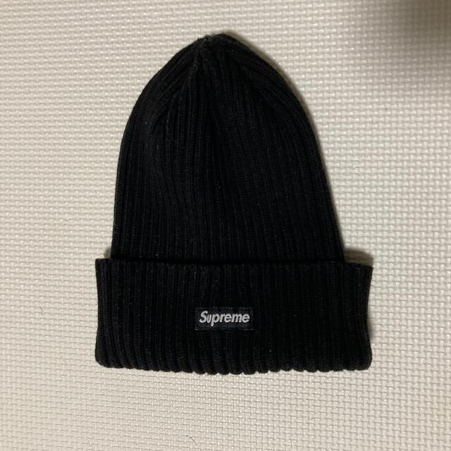 SUPREME overdyed beanie BLACK 黒