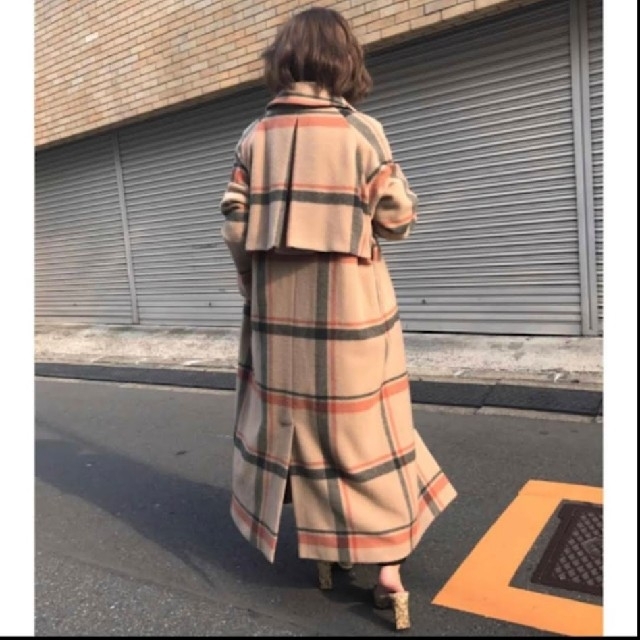 AMERI  CHECK SOUTIEN COLLAR COAT アメリコートM