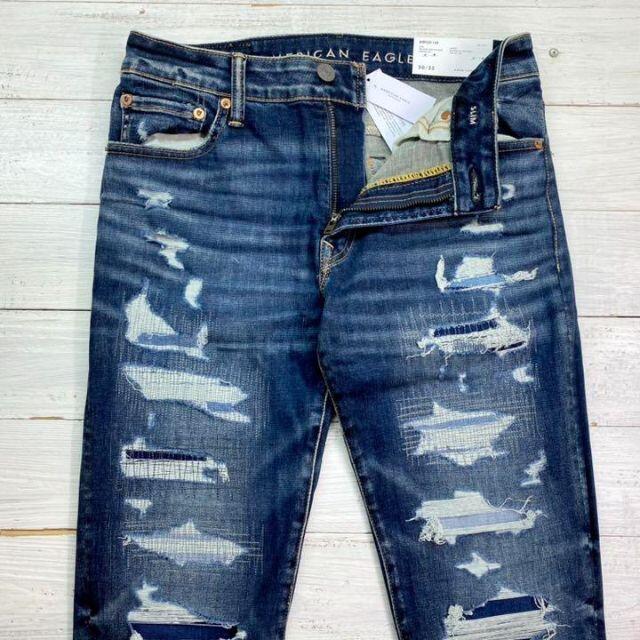りません American 新品☆アメリカンイーグル☆ダメージ&リペア加工