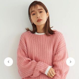 トゥデイフル(TODAYFUL)のLASHIKU Low Gauge Loose Knit pink（送料込）(ニット/セーター)