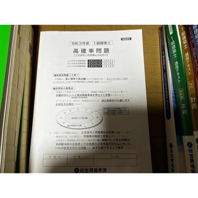 【値下げ中】R3年度　一級建築士　学科試験対策テキスト一式　+おまけ 7