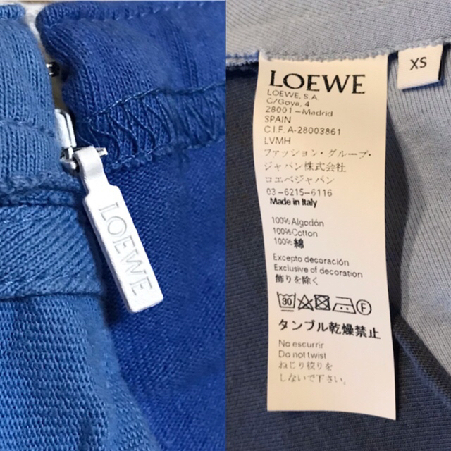 LOEWE - 定価24.9万 LOEWE ロエベ 再構築アシンメトリックスカート XS 