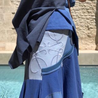 LOEWE - 定価24.9万 LOEWE ロエベ 再構築アシンメトリックスカート XS
