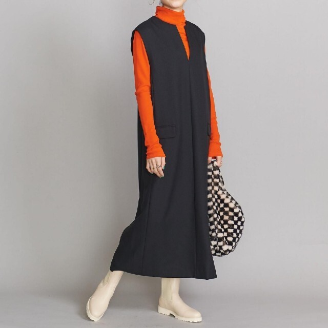 BY ツイードライク キーネックジャンパースカート2 ∴完売品